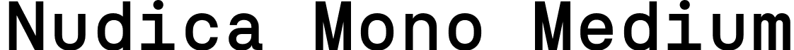 Nudica Mono Medium font - nudicamono-medium.otf