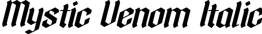 Mystic Venom Italic font - mystic-venom-italic.otf