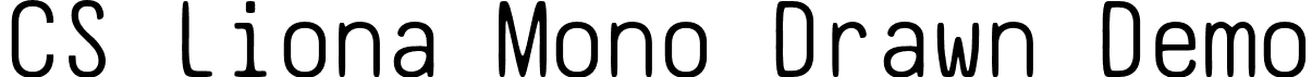 CS Liona Mono Drawn Demo font - CSLionaMonoDrawn-Regular_demo.otf