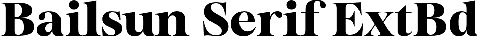 Bailsun Serif ExtBd font - BailsunSerif-ExtraBold.otf