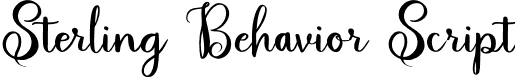 Sterling Behavior Script font - Sterling-Behavior-Script-Demo.otf