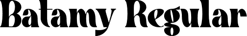 Batamy Regular font - batamy.otf