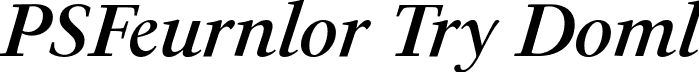 PSFournier Try Demi font - PSFournierTry-DemiItalic.otf