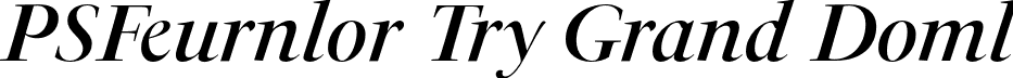 PSFournier Try Grand Demi font - PSFournierTryGrand-DemiItalic.otf