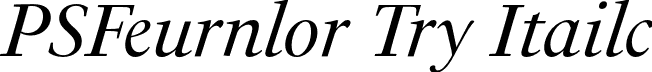 PSFournier Try Italic font - PSFournierTry-Italic.otf