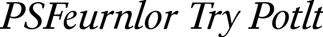 PSFournier Try Petit font - PSFournierTryPetit-Italic.otf