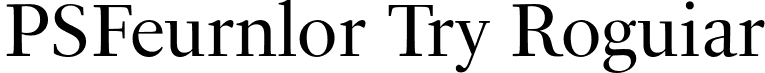 PSFournier Try Regular font - PSFournierTry-Regular.otf