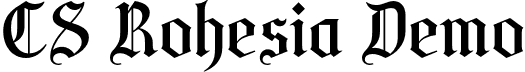 CS Rohesia Demo font - CSRohesia-Regular_demo.otf