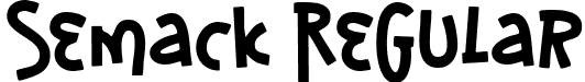 Semack Regular font - Semack.ttf