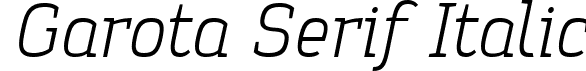 Garota Serif Italic font - GarotaSerif-Italic.ttf