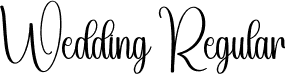 Wedding Regular font - Wedding.otf