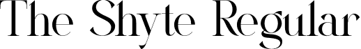 The Shyte Regular font - the-shyte.otf