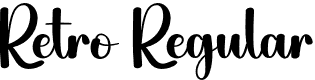 Retro Regular font - Retro.otf