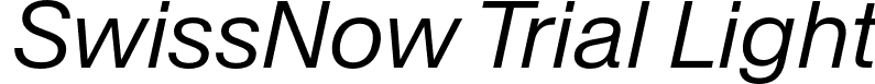 SwissNow Trial Light font - SwissNowTrial-LightItalic.otf