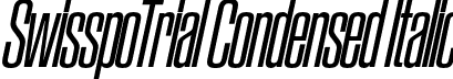 SwisspoTrial Condensed Italic font - SwisspoTrial-CondensedItalic.otf