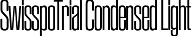 SwisspoTrial Condensed Light font - SwisspoTrial-CondensedLight.otf