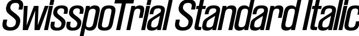 SwisspoTrial Standard Italic font - SwisspoTrial-Italic.otf