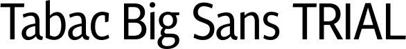 Tabac Big Sans TRIAL font - TabacBigSansTRIAL-Regular.otf