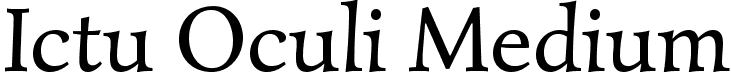 Ictu Oculi Medium font - IctuOculi-MediumRoman.otf