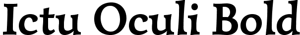 Ictu Oculi Bold font - IctuOculi-BoldRoman.otf