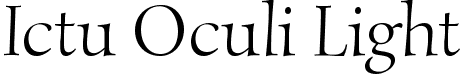 Ictu Oculi Light font - IctuOculi-LightRoman.otf