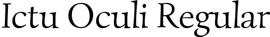 Ictu Oculi Regular font - IctuOculi-RegularRoman.otf