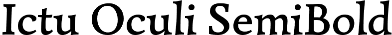 Ictu Oculi SemiBold font - IctuOculi-SemiBoldRoman.otf