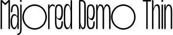 Majored Demo Thin font - MajoredDemoThin-7OyGE.otf