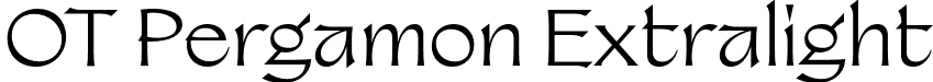 OT Pergamon Extralight font - otpergamon-extralight.otf