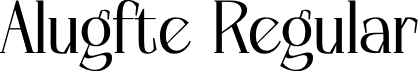 Alugfte Regular font - Alugfte-Regular.otf