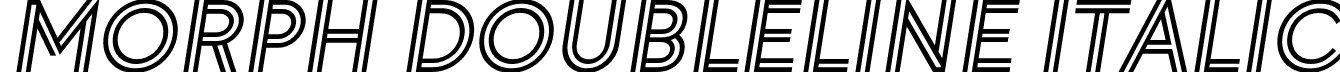 Morph Doubleline Italic font - MORPH-DOUBLELINE-ITALIC.otf