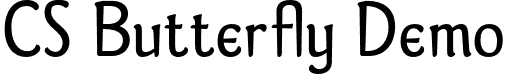 CS Butterfly Demo font - CSButterfly-Regular_demo.otf