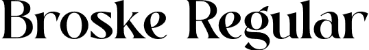 Broske Regular font - Broske.otf