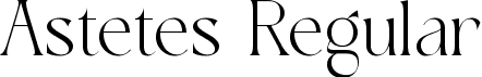 Astetes Regular font - Astetes.ttf