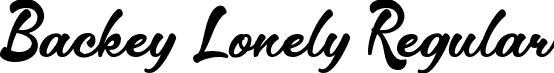 Backey Lonely Regular font - BackeyLonelyRegular-MAder.ttf