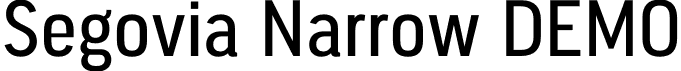 Segovia Narrow DEMO font - SegoviaNarrowDemo-KV86e.otf