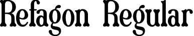 Refagon Regular font - Refagon-Demo.otf