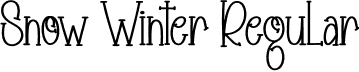 Snow Winter Regular font - Snow-Winter.otf