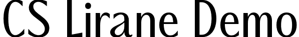 CS Lirane Demo font - CSLirane-Regular_demo.otf