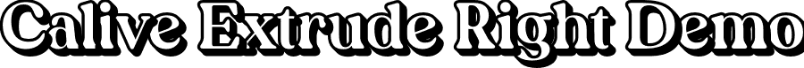 Calive Extrude Right Demo font - Calive-ExtrudeRight_demo.otf