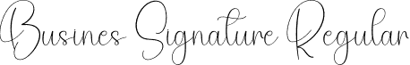 Busines Signature Regular font - Busines-Signature.otf