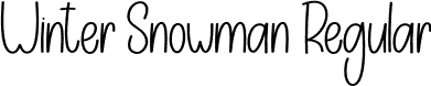 Winter Snowman Regular font - Winter-Snowman.otf