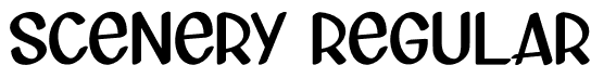 Scenery Regular font - Scenery.otf