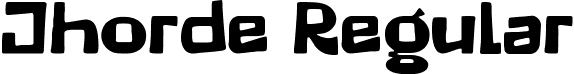 Jhorde Regular font - Jhorde.ttf