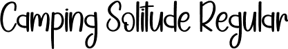 Camping Solitude Regular font - Camping-Solitude.otf