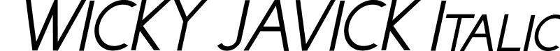 WICKY JAVICK Italic font - WICKY JAVICK ITALIC.otf