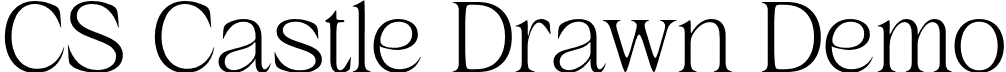 CS Castle Drawn Demo font - CSCastleDrawn-Regular_demo.otf