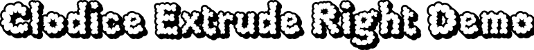 Clodice Extrude Right Demo font - Clodice-ExtrudeRight_demo.otf