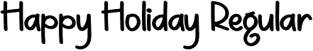 Happy Holiday Regular font - Happy-Holiday.otf