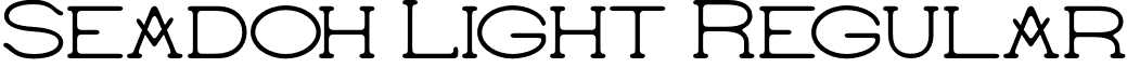 Seadoh Light Regular font - seadoh-demolight.otf